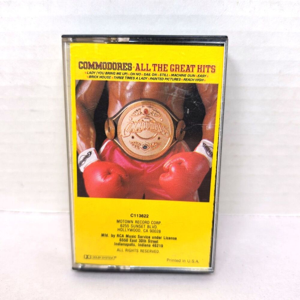 Commodores All the Great Hits Cassette Tape 1982
